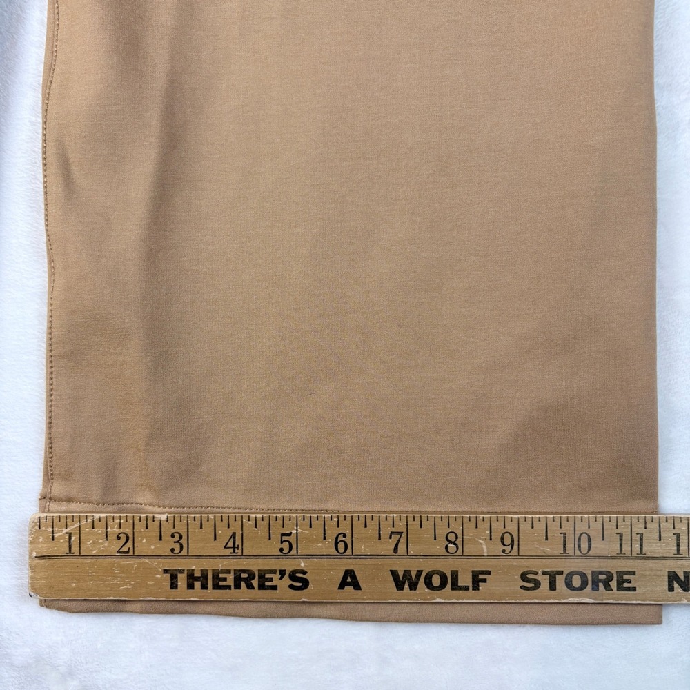 Maeve The Colette Pants Women 33 Tan Good Wide Leg Cropped High Rise Ponte - Picture 6 of 13